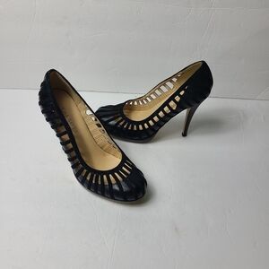 TALBOTS salena  black Leather pumps